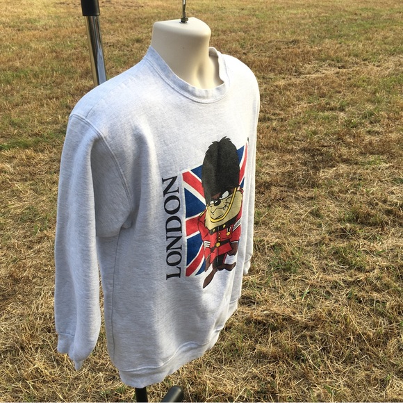 Vintage Taz London England Warner Sweatshirt Sz L - Picture 4 of 8